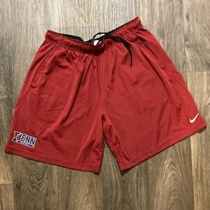 Penn Football Quakers Nike Red Athletic Shorts Lightweight Elastic Waist